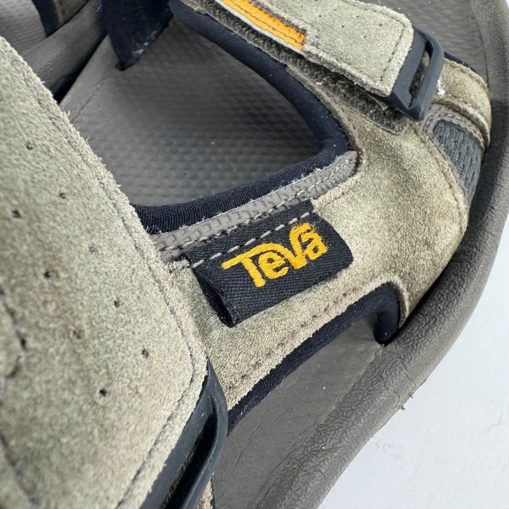 TEVA Men's Sandals Khaki Brown Adjustable Straps Outdoor Hiking Adventure‎ Sz 12